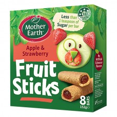 Mother Earth 水果能量棒 苹果＋草莓 8支装 152g
